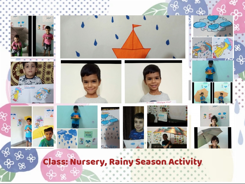 CLASS:-NURSERY RAINY SEASON ACTIVITY