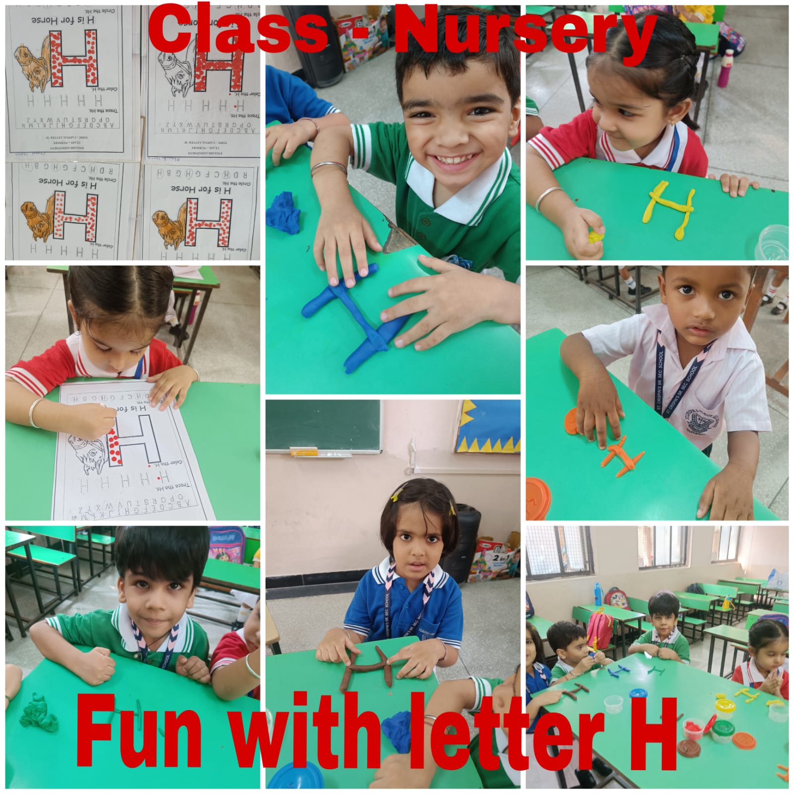 CLASS NURSERY ACTIVITY 'FUN WITH LETTER H'