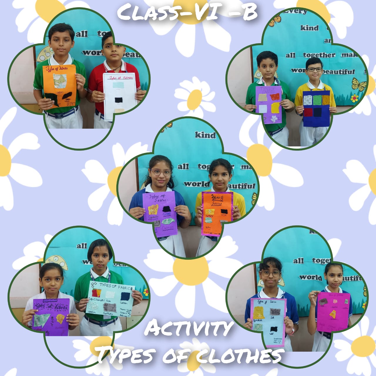 CLASS 6B-  EXPLORING DIFFERENT TYPES OF CLOTHES ACTIVITY